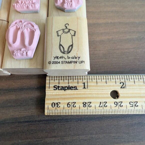 Stampin Up! A Little Love Rubber Stamp Set Of 12 Wood-Mounted Crafting Supplies - Picture 8 of 12